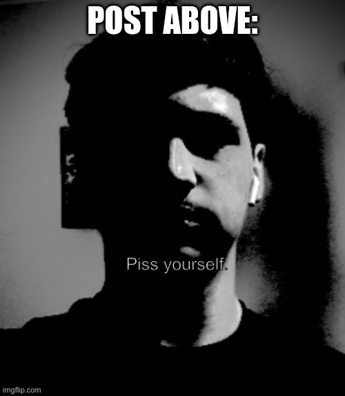 lets see who gets hit | POST ABOVE: | image tagged in piss yourself ducc | made w/ Imgflip meme maker