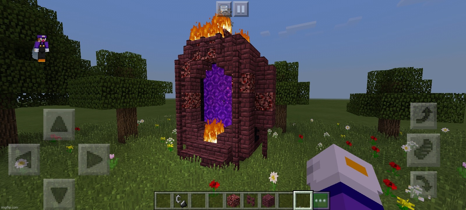 I made custom nether portal in minecraft | made w/ Imgflip meme maker