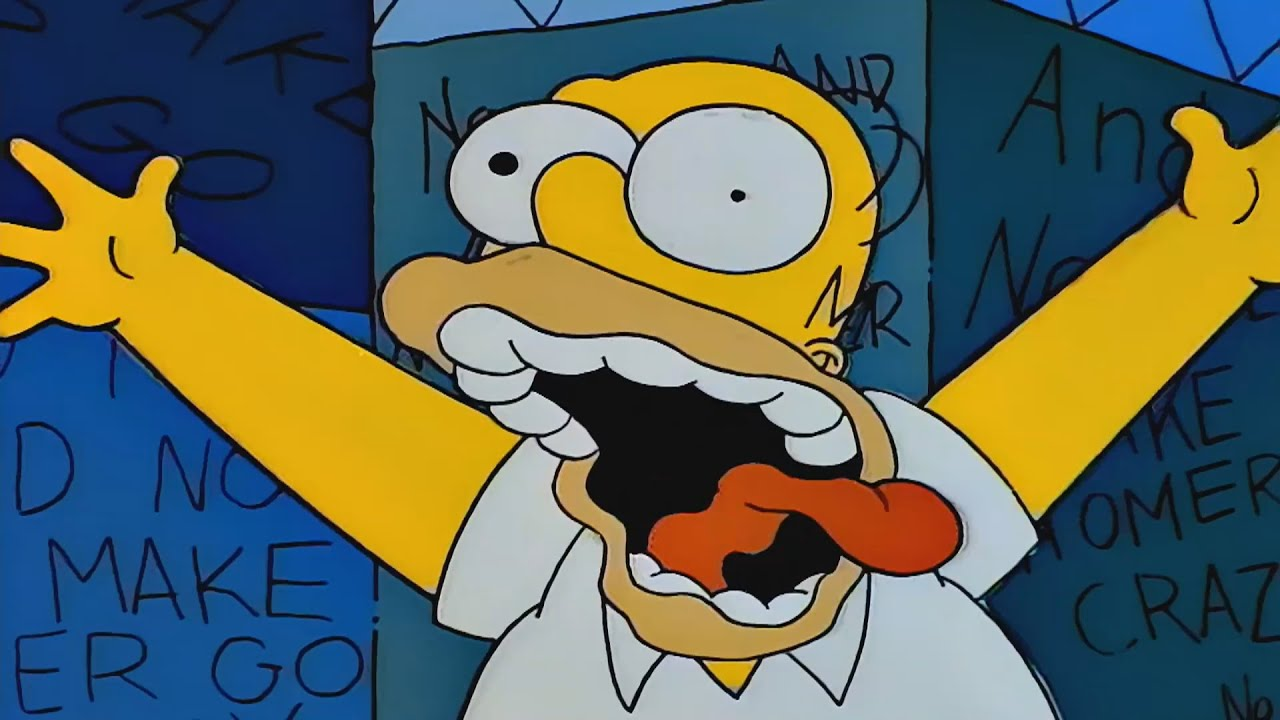 Homero pierde la cabeza Blank Meme Template