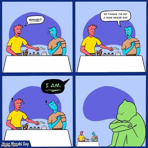 Wasabi | image tagged in comics | made w/ Imgflip meme maker