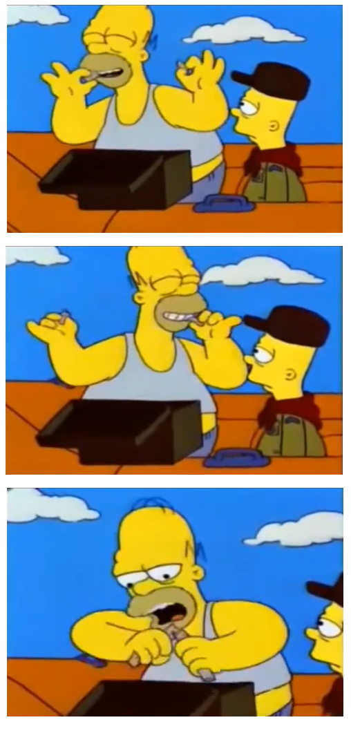 Homero pequeños mordiscos Blank Meme Template