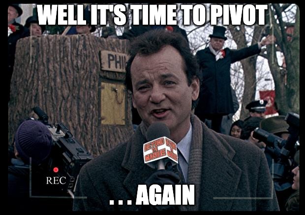 AI Startups after WWDC | WELL IT'S TIME TO PIVOT; . . . AGAIN | image tagged in it's groundhog day again | made w/ Imgflip meme maker