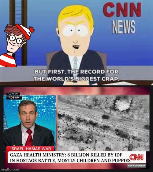 These days we need a little satire | image tagged in cnn 2,cnn fake news,really bro,israel,palestine | made w/ Imgflip meme maker
