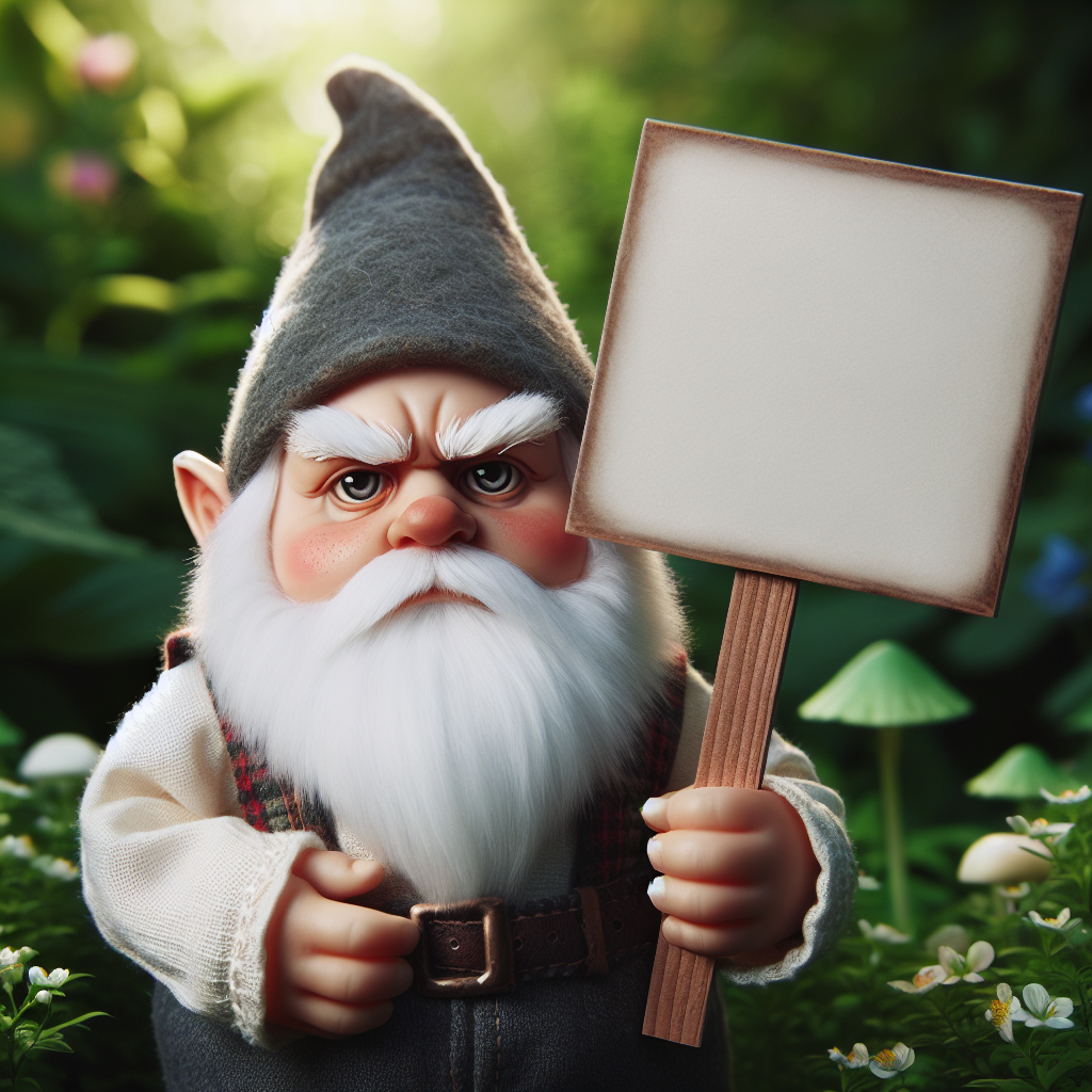 High Quality Gnomey protester Blank Meme Template