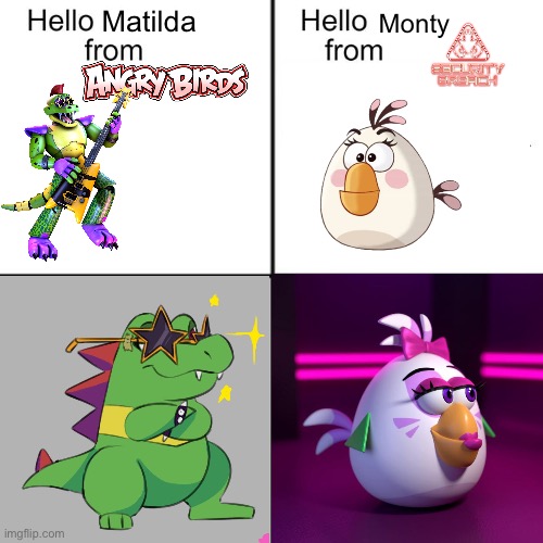 hello person from | Matilda; Monty | image tagged in hello person from | made w/ Imgflip meme maker