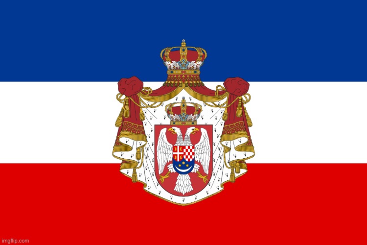 Краљевина Југославија | image tagged in kingdom of yugoslavia flag | made w/ Imgflip meme maker