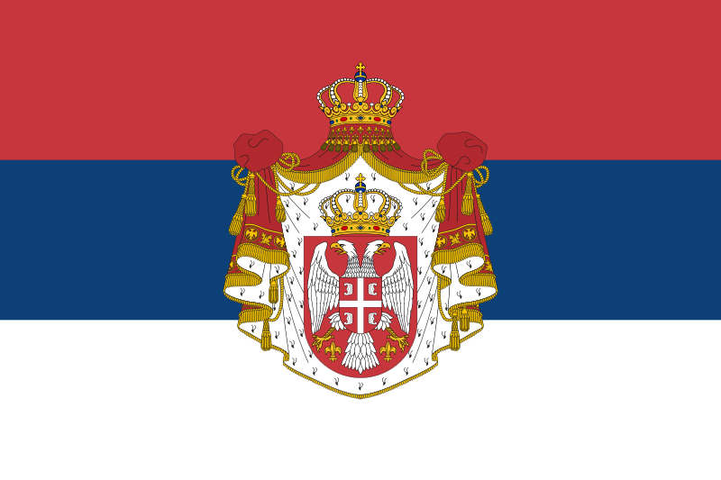 High Quality Monarchist Serbia flag Blank Meme Template