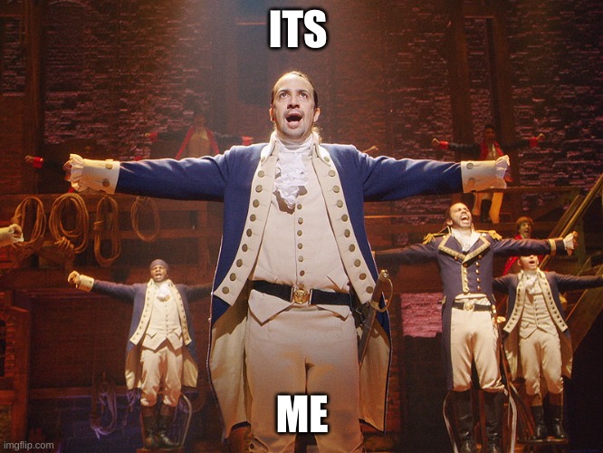 Hamilton | ITS; ME | image tagged in hamilton | made w/ Imgflip meme maker