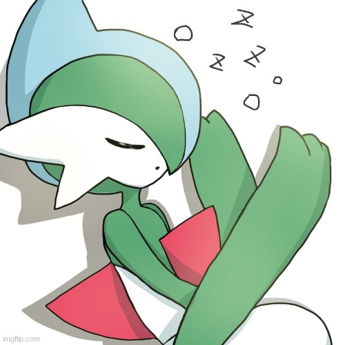 Sleeping Gallade (Art by Monya) | made w/ Imgflip meme maker