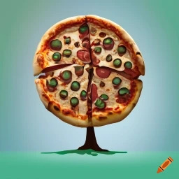 Pizza tree Blank Meme Template