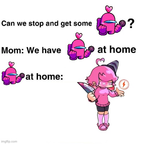 Da Pink at Home | image tagged in at home | made w/ Imgflip meme maker