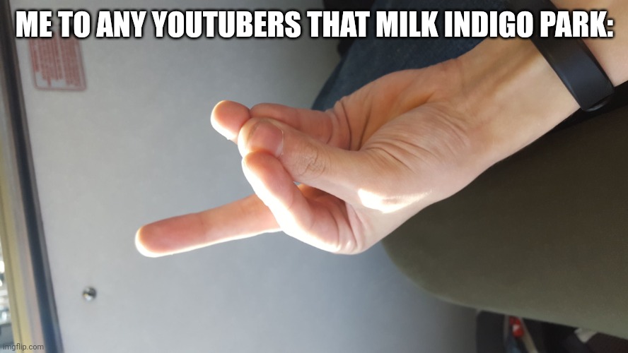 How Italians flip people off | ME TO ANY YOUTUBERS THAT MILK INDIGO PARK: | image tagged in how italians flip people off | made w/ Imgflip meme maker