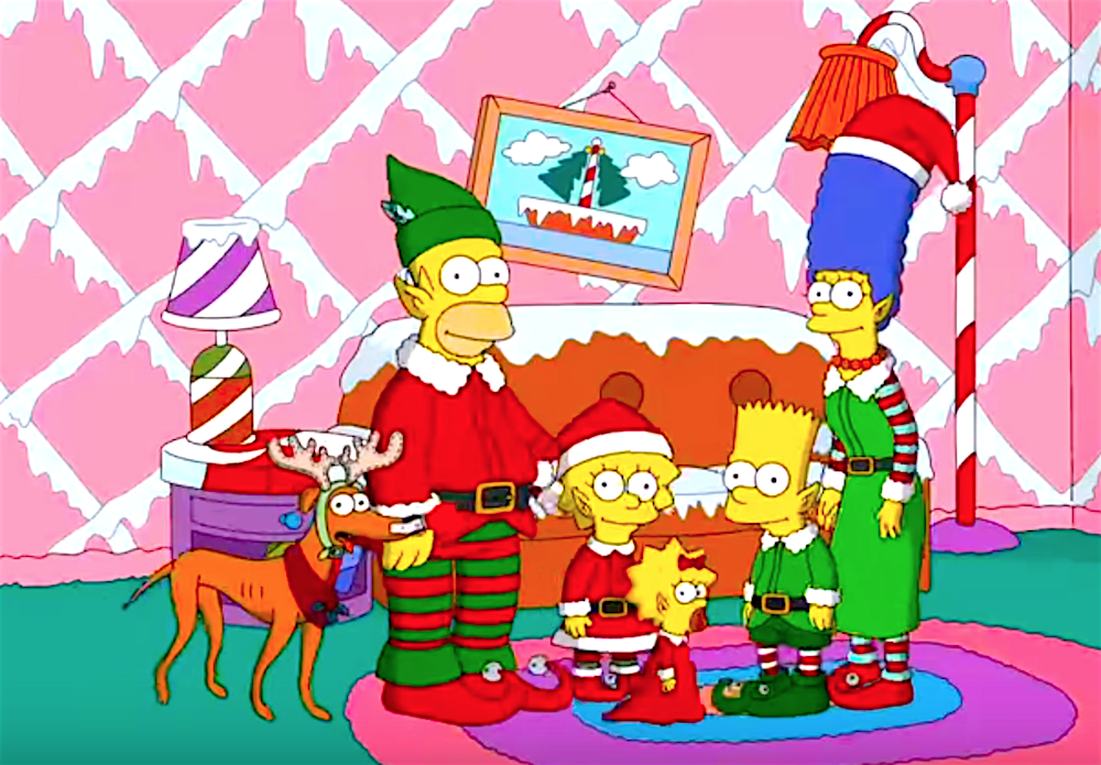 Simpsons christmas Blank Meme Template