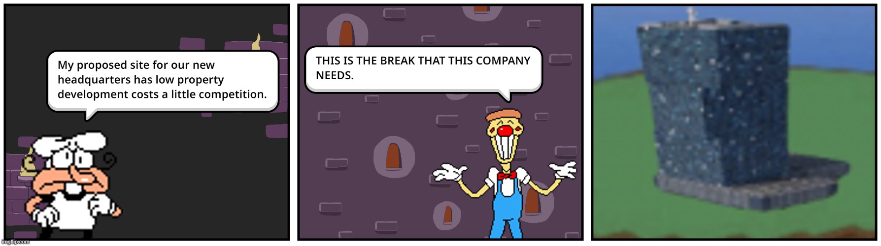 Companies (Pizza Comics) | image tagged in funny,memes,pizza tower,sugary spire,comics | made w/ Imgflip meme maker