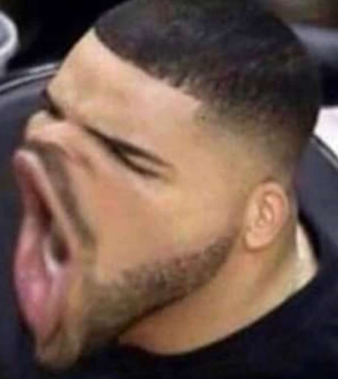 Drake big mouth Blank Meme Template