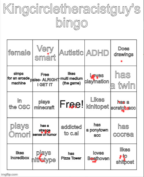 oh well | image tagged in kingcircletheracist guy's bingo | made w/ Imgflip meme maker