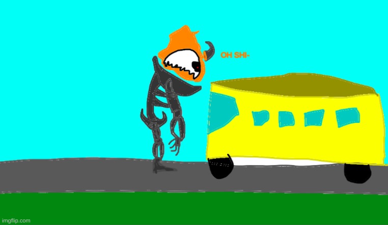 Infernal moments before getting hit by a bus | made w/ Imgflip meme maker