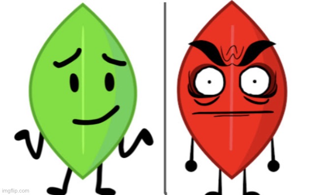 Leafy vs Evil Leafy | image tagged in leafy vs evil leafy | made w/ Imgflip meme maker