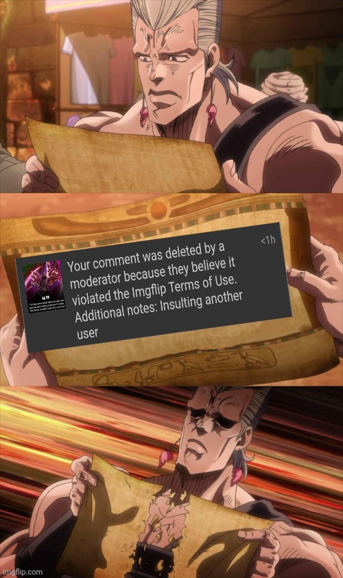Anyways I was going to sleep | image tagged in jojo scroll of truth | made w/ Imgflip meme maker