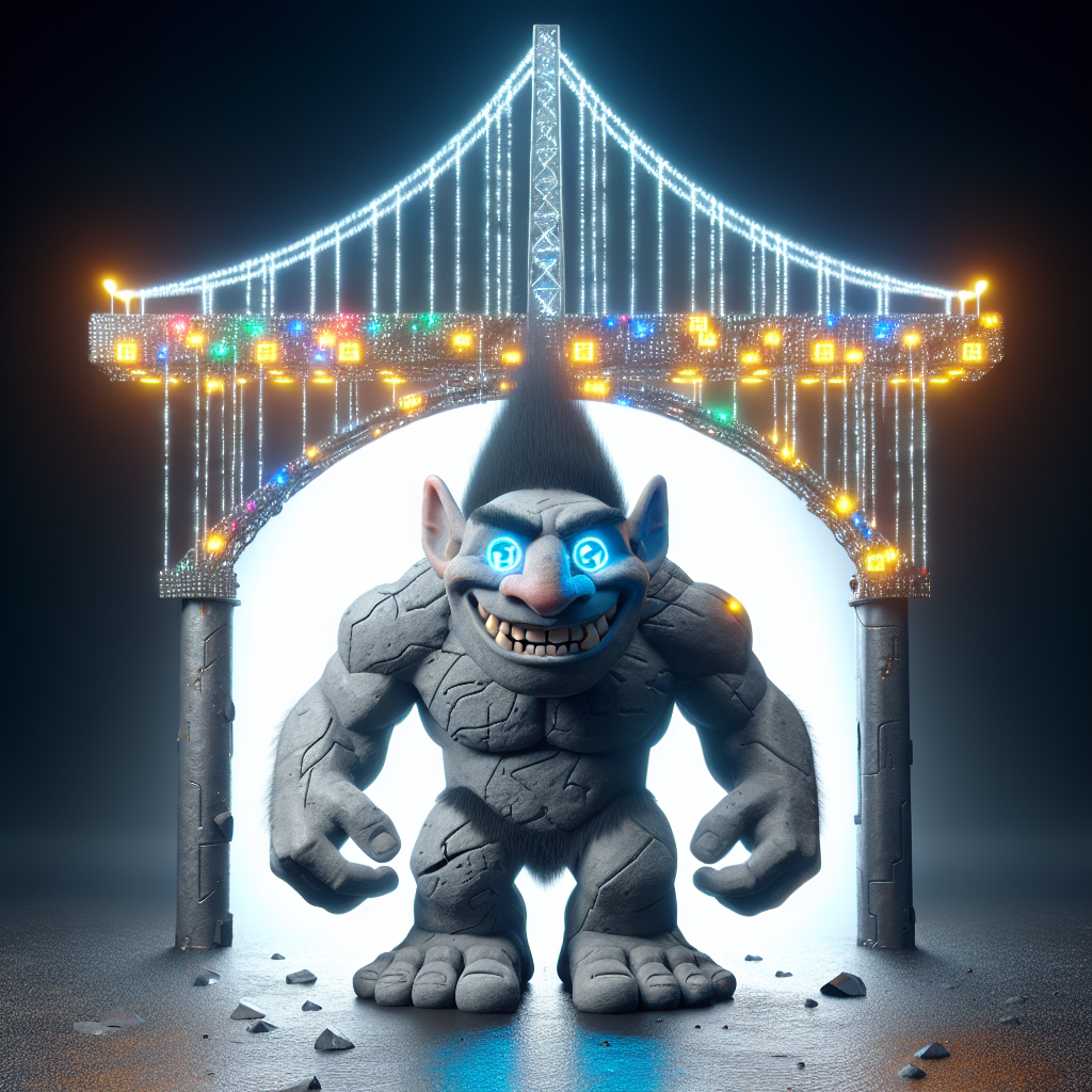 A troll under a digital bridge Blank Template - Imgflip