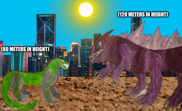 New Kaiju! | (120 METERS IN HEIGHT); (80 METERS IN HEIGHT) | made w/ Imgflip meme maker
