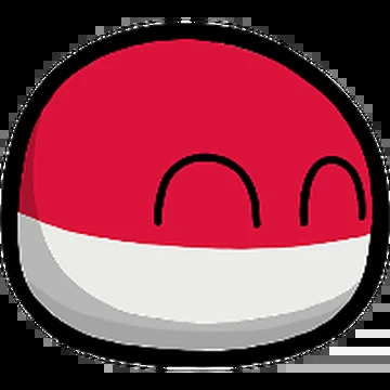 Polandball - Amused, Happy (Eyes closed) Blank Meme Template