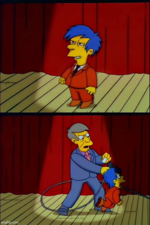 High Quality Simpsons Sacked Kid Ding a ling Blank Meme Template