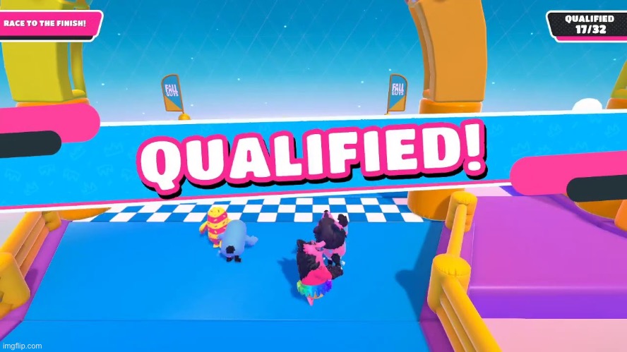 Fall guys qualified | image tagged in fall guys qualified | made w/ Imgflip meme maker