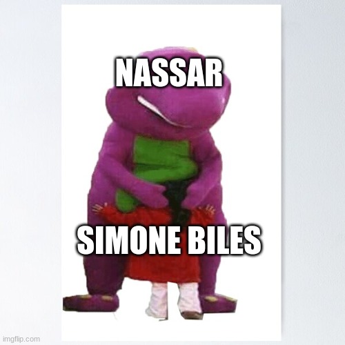 Nassar meme | NASSAR; SIMONE BILES | image tagged in funny,memes,running away balloon | made w/ Imgflip meme maker