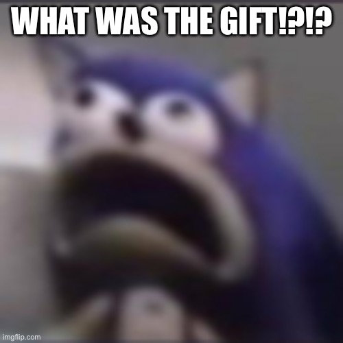 distress | WHAT WAS THE GIFT!?!? | image tagged in distress | made w/ Imgflip meme maker