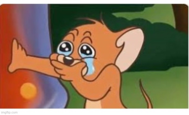 Jerry Mouse crying meme | image tagged in jerry mouse crying meme | made w/ Imgflip meme maker