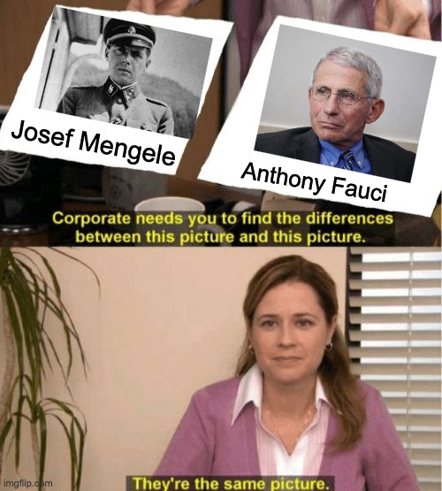 This is why you never let leftist eugenicists ever make decisions over people's lives. | Josef Mengele; Anthony Fauci | image tagged in eugenics is evil,leftists are a death cult | made w/ Imgflip meme maker