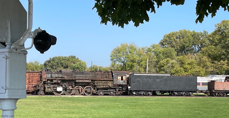 Steam locomotive at the Illinois Railway Museum | made w/ Imgflip meme maker