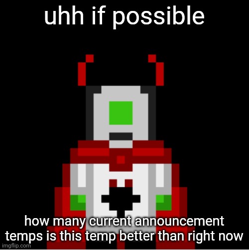 i should be thanking cosmo because my dead ass can't do pixel art | uhh if possible; how many current announcement temps is this temp better than right now | image tagged in whackolyte but he s a sprite made by cosmo | made w/ Imgflip meme maker