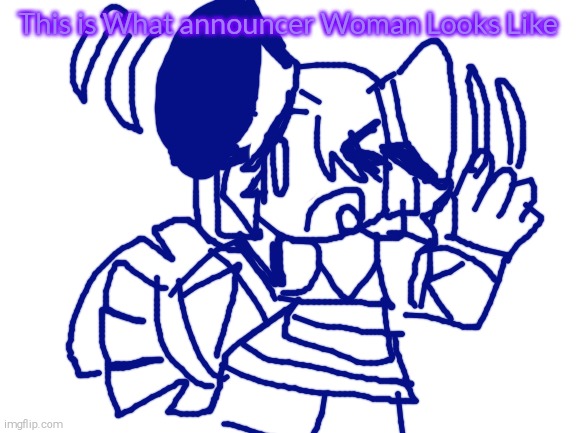 Blank White Template | This is What announcer Woman Looks Like | image tagged in announcer woman,megaman,original character,robot master idea | made w/ Imgflip meme maker