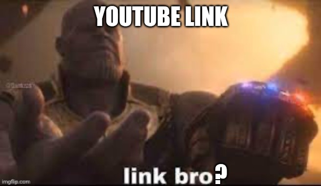 YOUTUBE LINK ? | image tagged in link bro | made w/ Imgflip meme maker