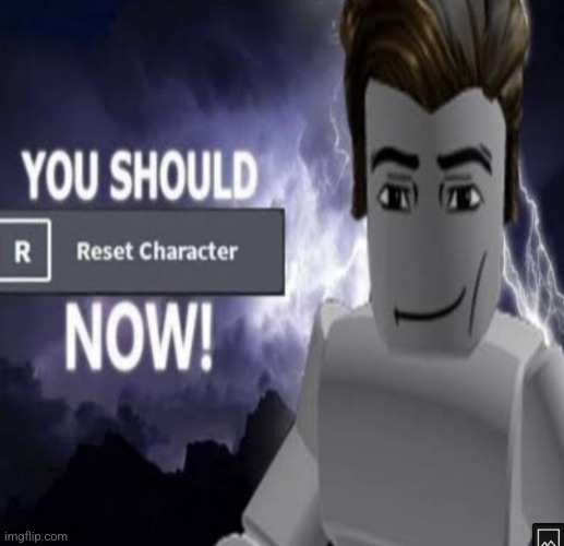 Roblox not irl | image tagged in reset character to update ur avatar | made w/ Imgflip meme maker