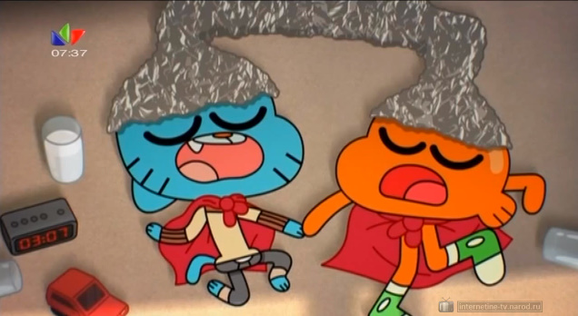 Gumball and Darwin sleeping Blank Meme Template