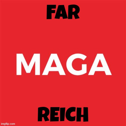 How the left see's us! | FAR; REICH | image tagged in maga,make america great again,liberal logic,nazi,joe biden,fjb | made w/ Imgflip meme maker