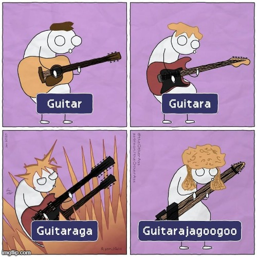 image tagged in memes,comics/cartoons,band,guitar,different,kind | made w/ Imgflip meme maker