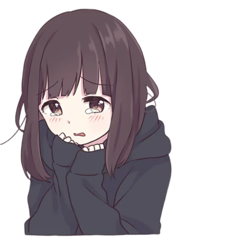 High Quality Menhera-chan crying Blank Meme Template