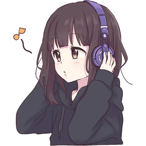 Menhera-chan listening music Blank Meme Template