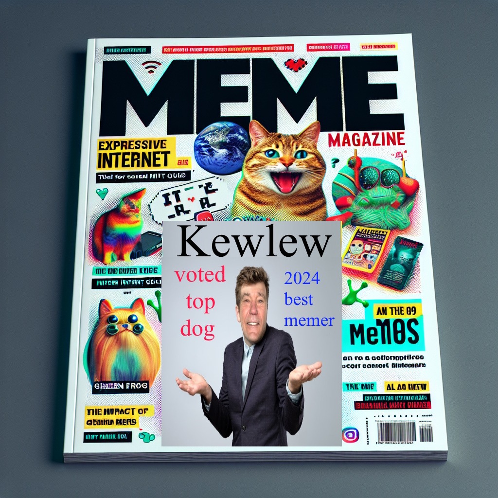 Kewlew voted top dog memer of the year | image tagged in kewlew,top dog,meme magazine | made w/ Imgflip meme maker