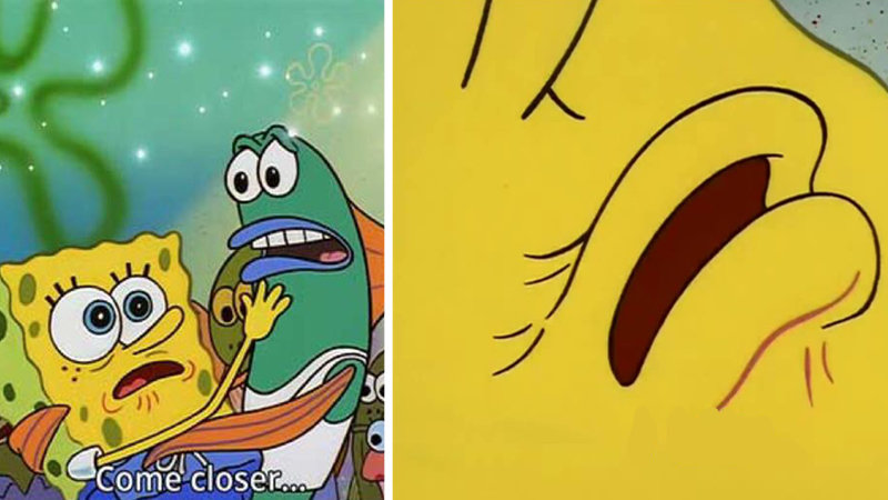 High Quality Spongebob Come Closer Blank Meme Template