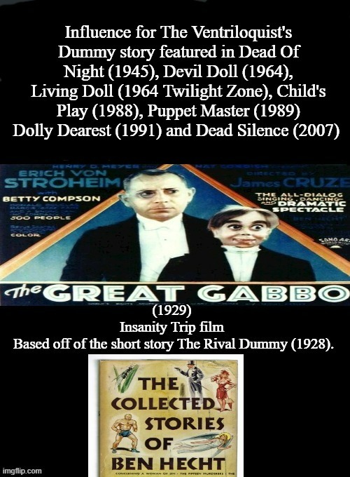 The Rival Dummy and The Great Gabbo | image tagged in the rival dummy,1928,the great gabbo,1929,memes,google images | made w/ Imgflip meme maker