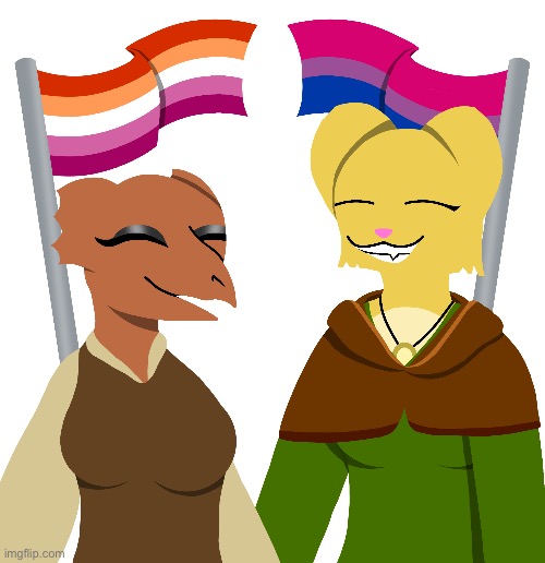 Happy pride month | image tagged in lesbian,bisexual,oblivion,elder scrolls | made w/ Imgflip meme maker