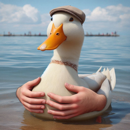 High Quality duck with hands Blank Meme Template