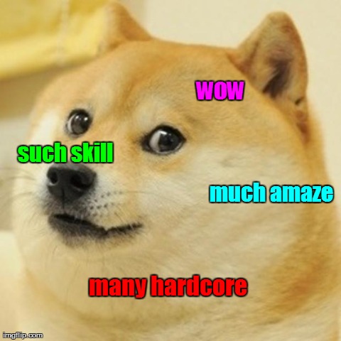 Doge Meme | wow many hardcore such skill much amaze | image tagged in memes,doge | made w/ Imgflip meme maker