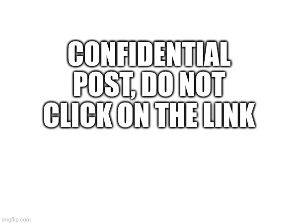 CONFIDENTIAL POST, DO NOT CLICK ON THE LINK | made w/ Imgflip meme maker