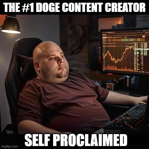 Doge Influencer | THE #1 DOGE CONTENT CREATOR; SELF PROCLAIMED | image tagged in doge,dogecoin,doge streamer | made w/ Imgflip meme maker